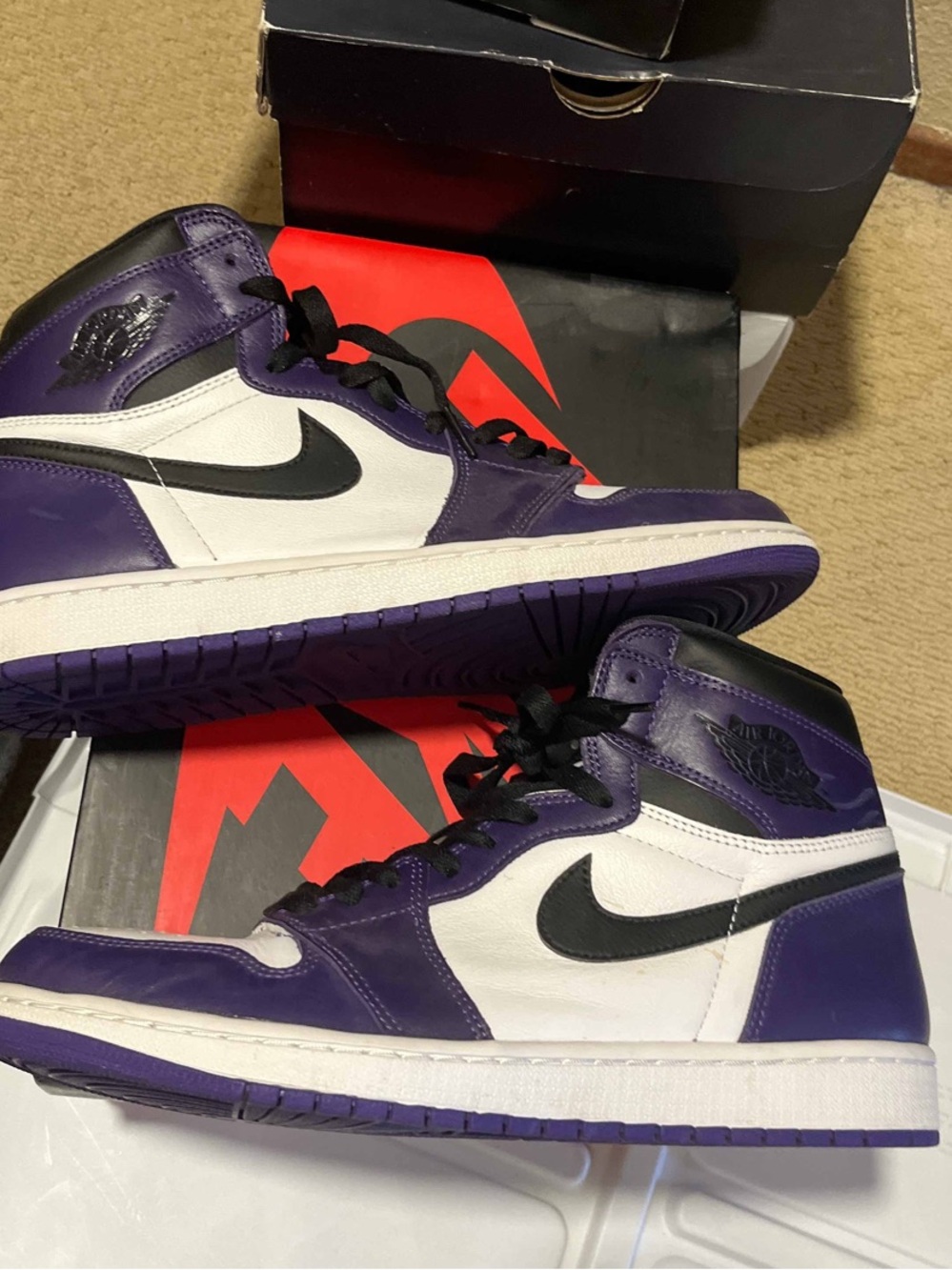 Nike Air Jordan 1 OG High Court Purple White Size 11 555088-500 2020